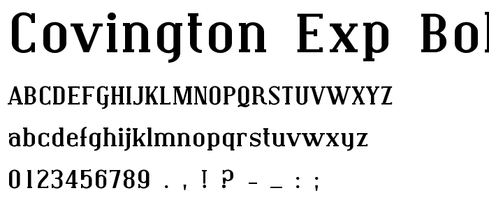Covington Exp Bold font